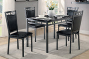Olney Black/Dark Brown 5 - Piece Dining Set - DMV FurnitureDining Room Set