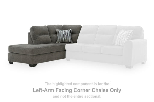 Olten Graphite Left-Arm Facing Corner Chaise - 3130516