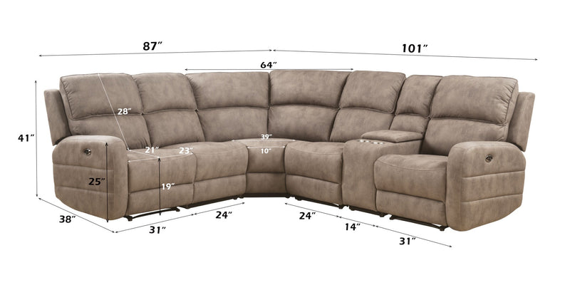 Olwen Power Motion Sectional Sofa - 54590