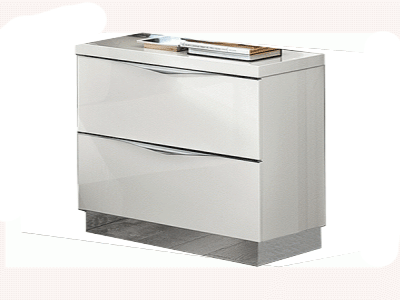 Onda White Mini Nightstand - i39466 - DMV Furniture