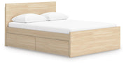Onita Natural Full Panel Platform Bed with 2 Side Storage - EB9632B17