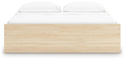 Onita Natural King Platform Bed with 1 Side Storage - EB9632B20