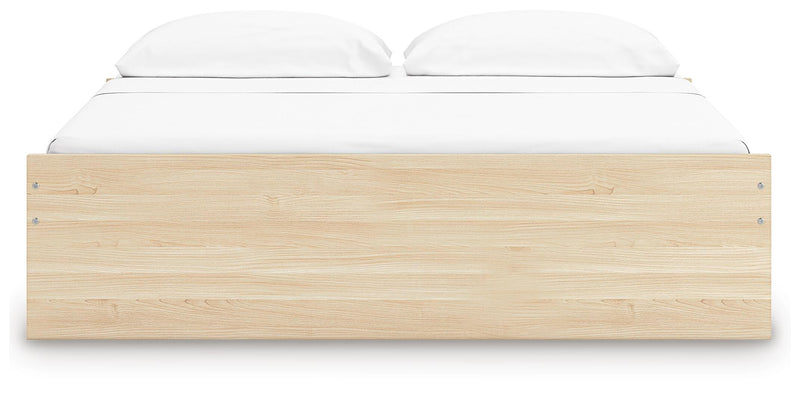 Onita Natural King Platform Bed with 1 Side Storage - EB9632B20