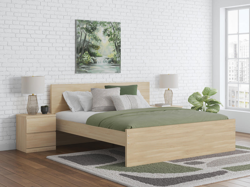 Onita Natural Queen Panel Platform Bed - EB9632B6