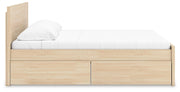 Onita Natural Queen Panel Platform Bed with 2 Side Storage - EB9632B18