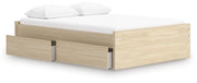 Onita Natural Queen Platform Bed with 1 Side Storage - EB9632B9