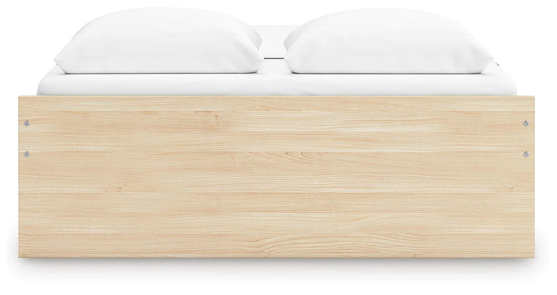 Onita Natural Queen Platform Bed with 1 Side Storage - EB9632B9