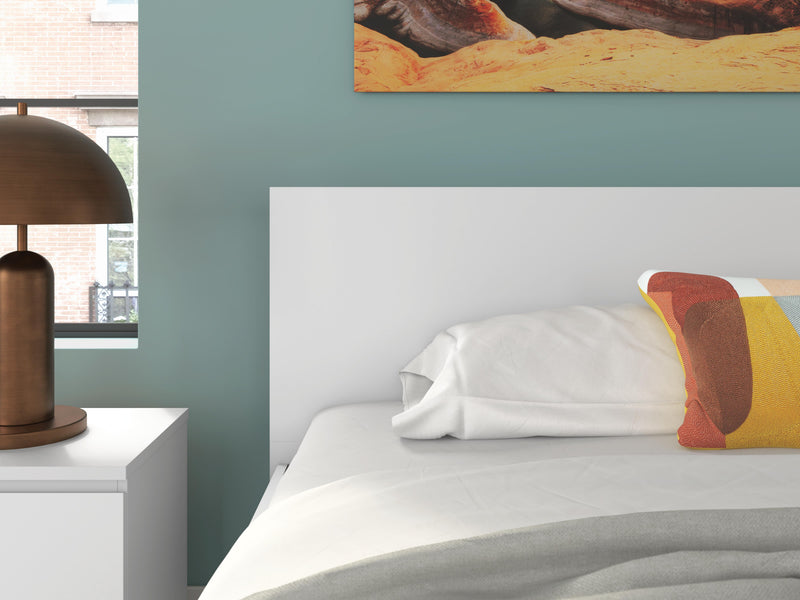 Onita White King Panel Platform Bed with 2 Side Storage - EB9630B21