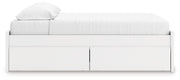 Onita White King Platform Bed with 1 Side Storage - EB9630B23