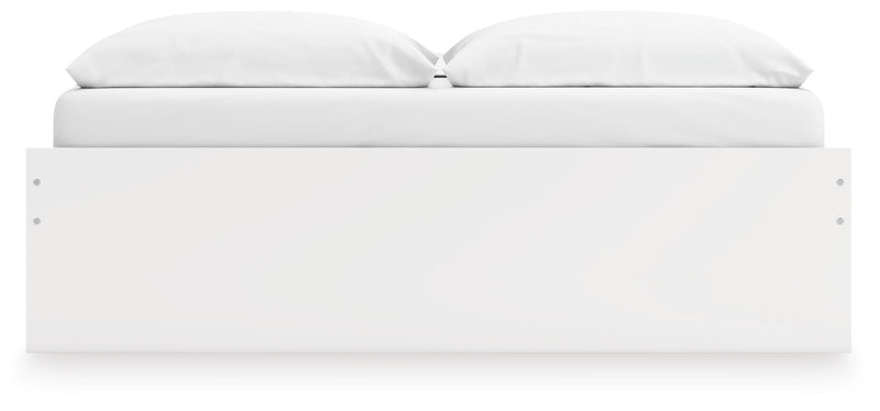 Onita White King Platform Bed with 1 Side Storage - EB9630B23