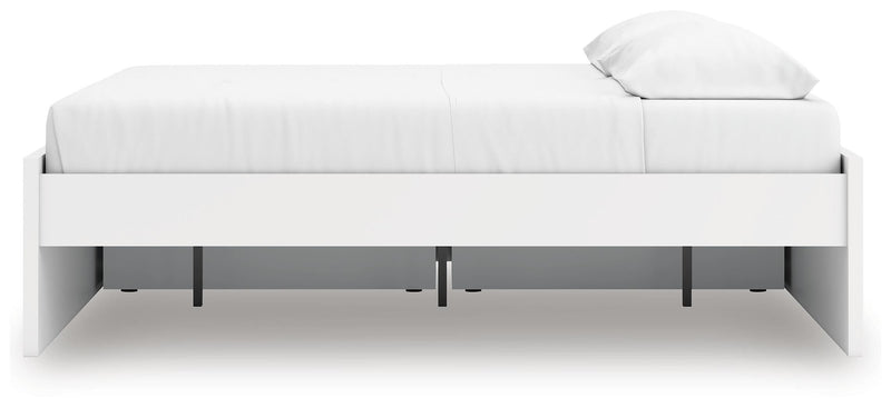 Onita White King Platform Bed with 1 Side Storage - EB9630B23
