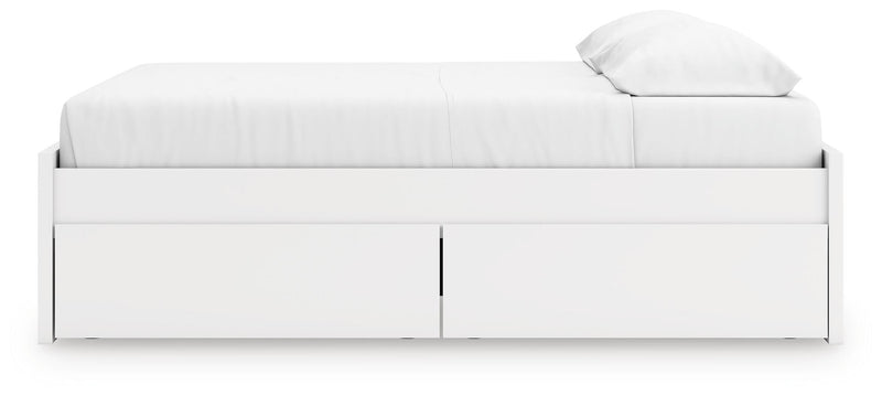 Onita White King Platform Bed with 2 Side Storage - EB9630B18
