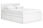 Onita White Queen Platform Bed with 1 Side Storage - DMV FurnitureQueen Bed