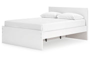 Onita White Queen Platform Bed with 1 Side Storage - DMV FurnitureQueen Bed