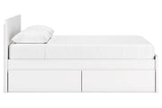 Onita White Queen Platform Bed with 1 Side Storage - DMV FurnitureQueen Bed