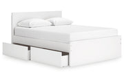 Onita White Queen Platform Bed with 1 Side Storage - DMV FurnitureQueen Bed
