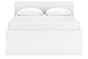 Onita White Queen Platform Bed with 1 Side Storage - DMV FurnitureQueen Bed