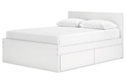 Onita White Queen Platform Bed with 2 Side Storage - DMV FurnitureQueen Bed