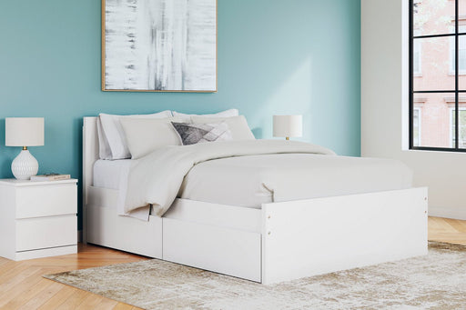Onita White Queen Platform Bed with 2 Side Storage - DMV FurnitureQueen Bed