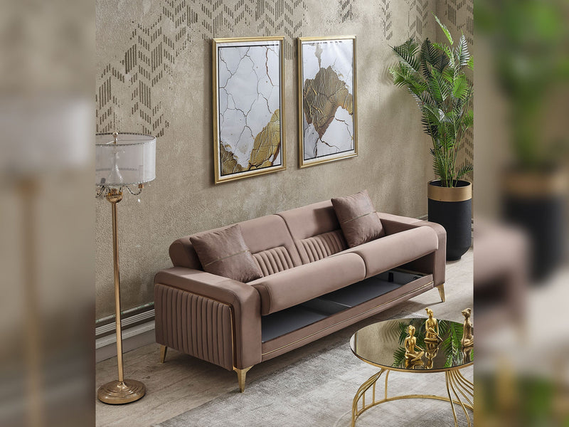 Onix 3-pieces (Sofa & Loveseat & Chair) Livingroom in Brown - 200-SER-ONI-AMKA901-321