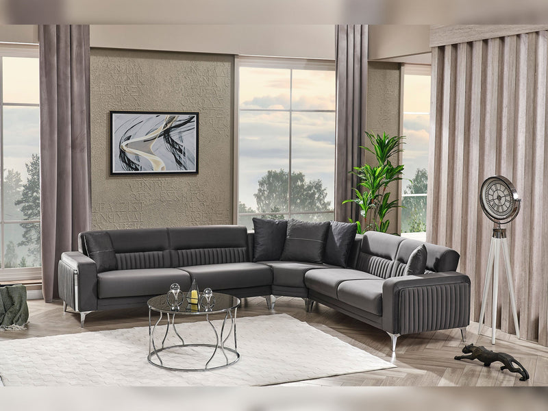 Onix Sectional Sofa in Anthracite - 200-SER-ONI-ANKA152-S