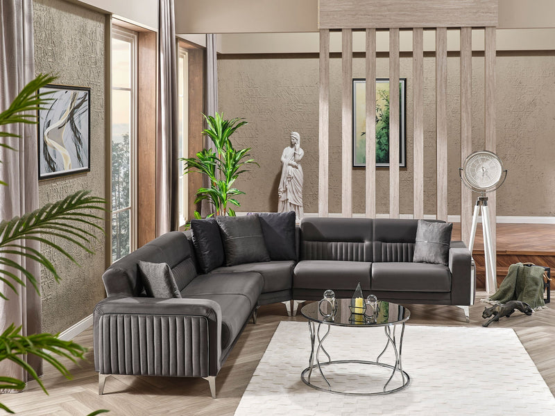 Onix Sectional Sofa in Anthracite - 200-SER-ONI-ANKA152-S