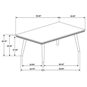 Onslow 59-inch Rectangular Wood Dining Table Dark Brown - 108621