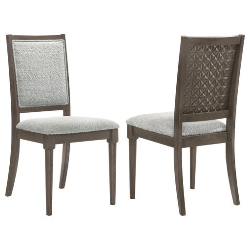 Onslow Upholstered Dining Side Chair Dark Brown (Set of 2) - 108622