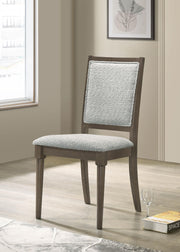 Onslow Upholstered Dining Side Chair Dark Brown (Set of 2) - 108622