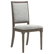 Onslow Upholstered Dining Side Chair Dark Brown (Set of 2) - 108622