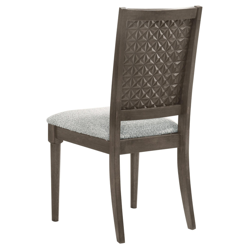 Onslow Upholstered Dining Side Chair Dark Brown (Set of 2) - 108622