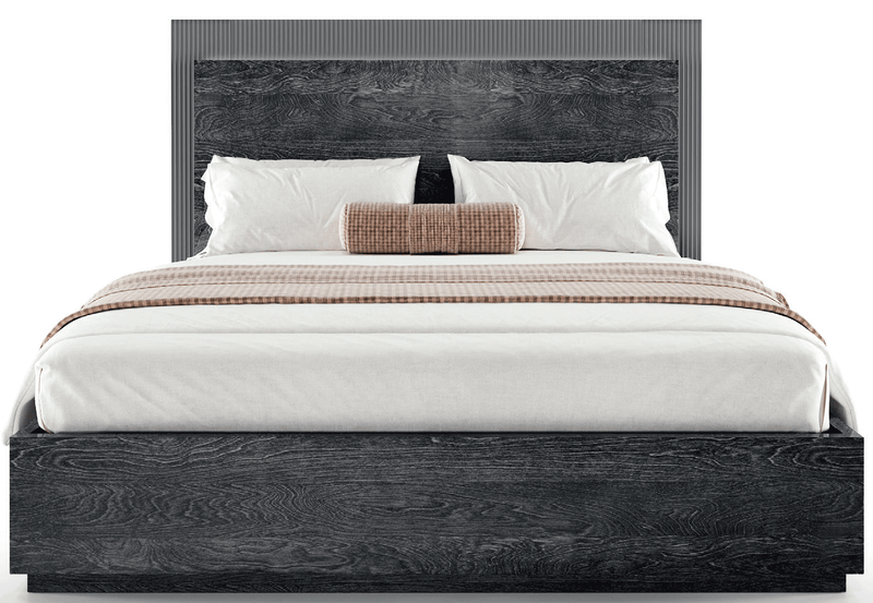 Onyx Queen Size Bed w/Wooden headboard - i39437