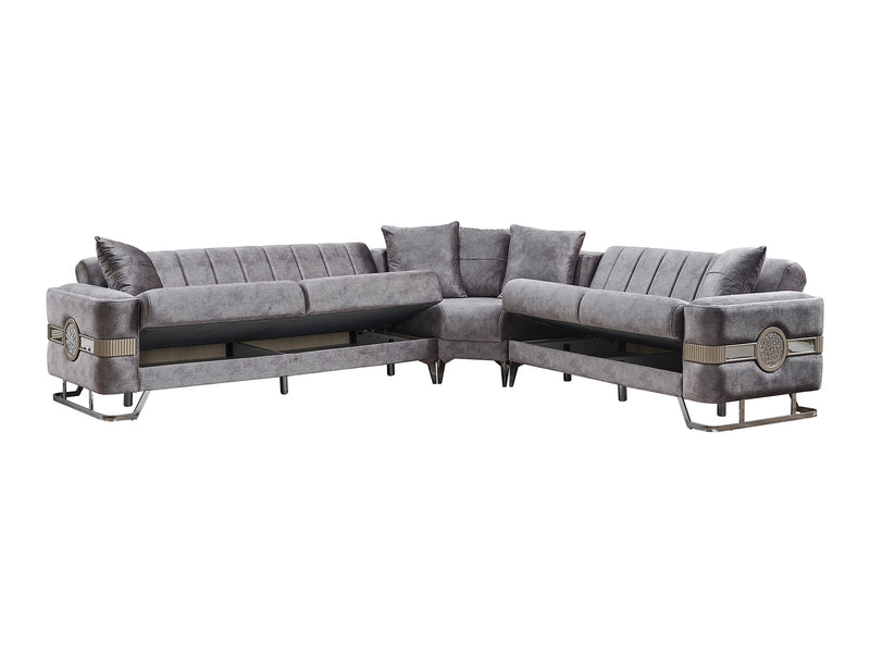 Opera Sectional Sofa in Grey - 200-SER-OPE-TURKO375-S