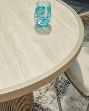 Orchard Beach Outdoor Dining Table and 4 Chairs in Beige - PKG024028