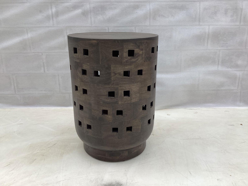 Orengo Round Solid Mango Wood Accent Side Table Brown - 930286