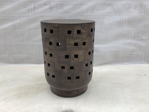 Orengo Round Solid Mango Wood Accent Side Table Brown - 930286