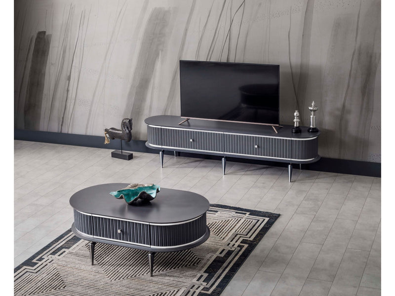 Orient Tv Stand Anthracite in Anthracite - 130-ORI-TV-ANT