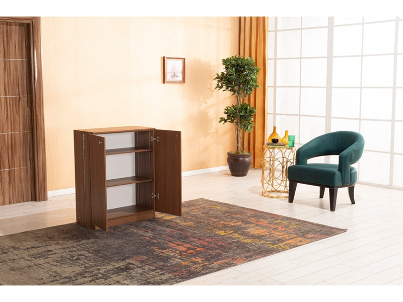Origami Shoe Cabinet in Walnut - 745-ORI-WAL
