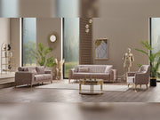 Orion 4-pieces (Sofa & Loveseat & 2 Chair) Livingroom Set Cream in Cream - 101-ORI-TUR276-3211