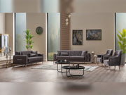 Orion 4-pieces (Sofa & Loveseat & 2 Chair) Livingroom Set Grey in Grey - 101-ORI-TUR376-3211