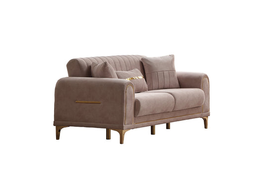 Orion Convertible Loveseat Cream in Cream - 101-ORI-TUR276-2