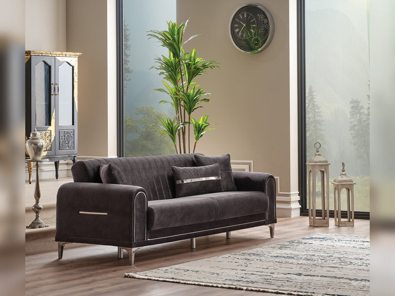 Orion Convertible Sofa Grey in Grey - 101-ORI-TUR376-3