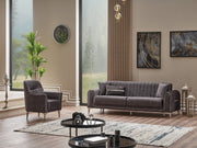 Orion Convertible Sofa Grey in Grey - 101-ORI-TUR376-3
