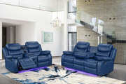 Orlando Blue Sofa & Loveseat & Chair - ORLANDO-BL-SLC