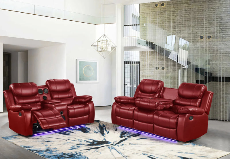 Orlando Red Sofa & Loveseat - ORLANDO-RD-SLS