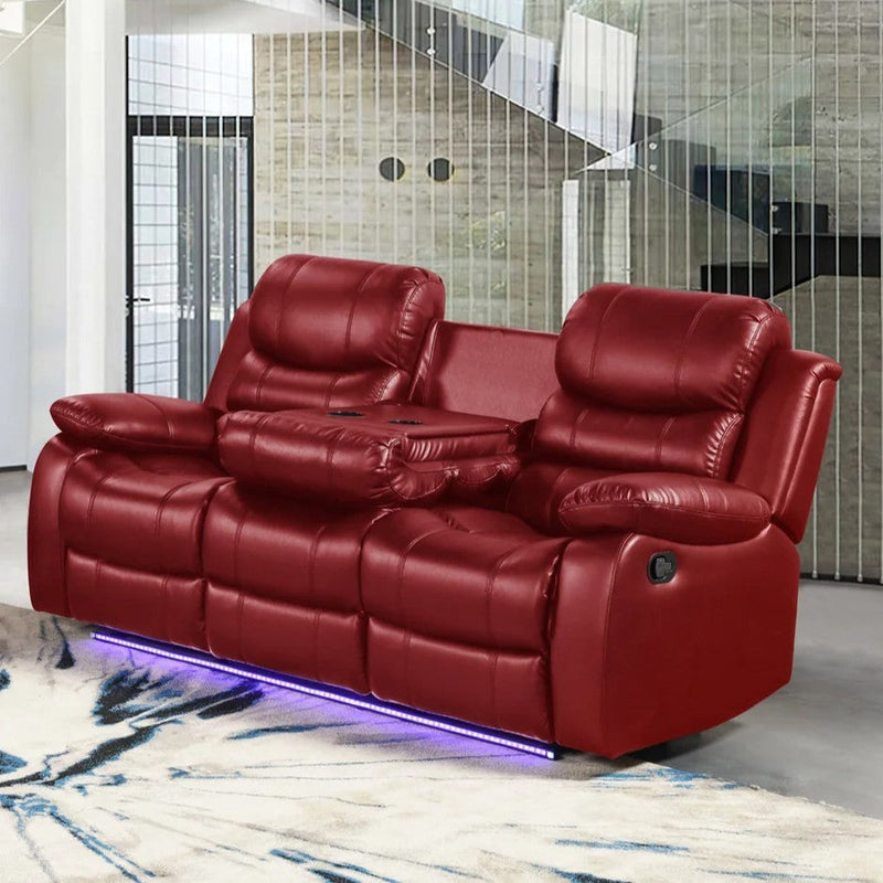 Orlando Red Sofa & Loveseat - ORLANDO-RD-SLS