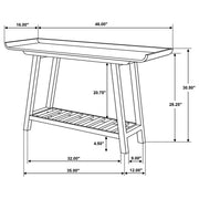 Ornelas 46-inch Console Table with Slatted Shelf Mango Brown - 950415
