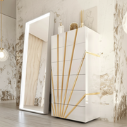 Oro White Bedroom Comp 2 Set - p13193