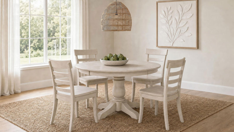 Orrison 5-piece Oval 62-inch Extension Leaf Dining Set Linen - 121261-S5