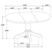 Orrison 5-piece Oval 62-inch Extension Leaf Dining Set Linen - 121261-S5